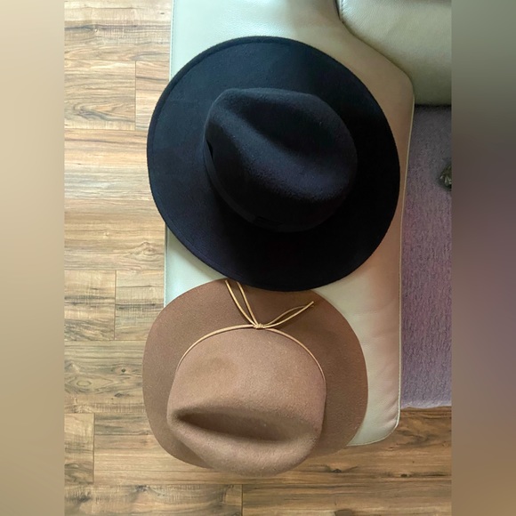 Black& Brown Fedora Hat - Picture 2 of 3